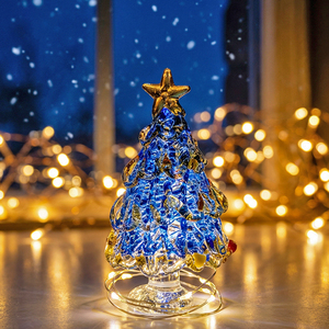 Albero di Natale in Vetro di Murano Spazzolato Fatto a Mano 6,5 cm, Adatto per Decorazioni Natalizie e di Halloween - Product Image 5