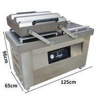 Scelleuse sous vide semi-automatique électrique DZ-500/2SA à double réservoir, contrôle numérique, en acier inoxydable, avec roulettes, pour usage intensif