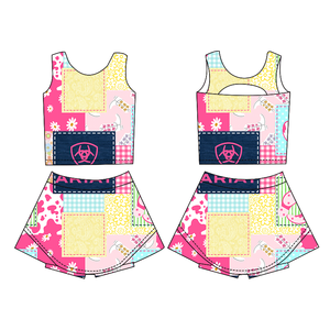 Ensemble de <span class=keywords><strong>tennis</strong></span> pour enfants, imprimé léopard, 2 pièces, confortable pour l'été, <span class=keywords><strong>tenue</strong></span> de yoga pour enfants - Product Image 3