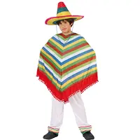 Nuovo arrivo Costume Cosplay bambini e adulti vestito da cappello da ragazzo messicano per costumi da festa di Halloween