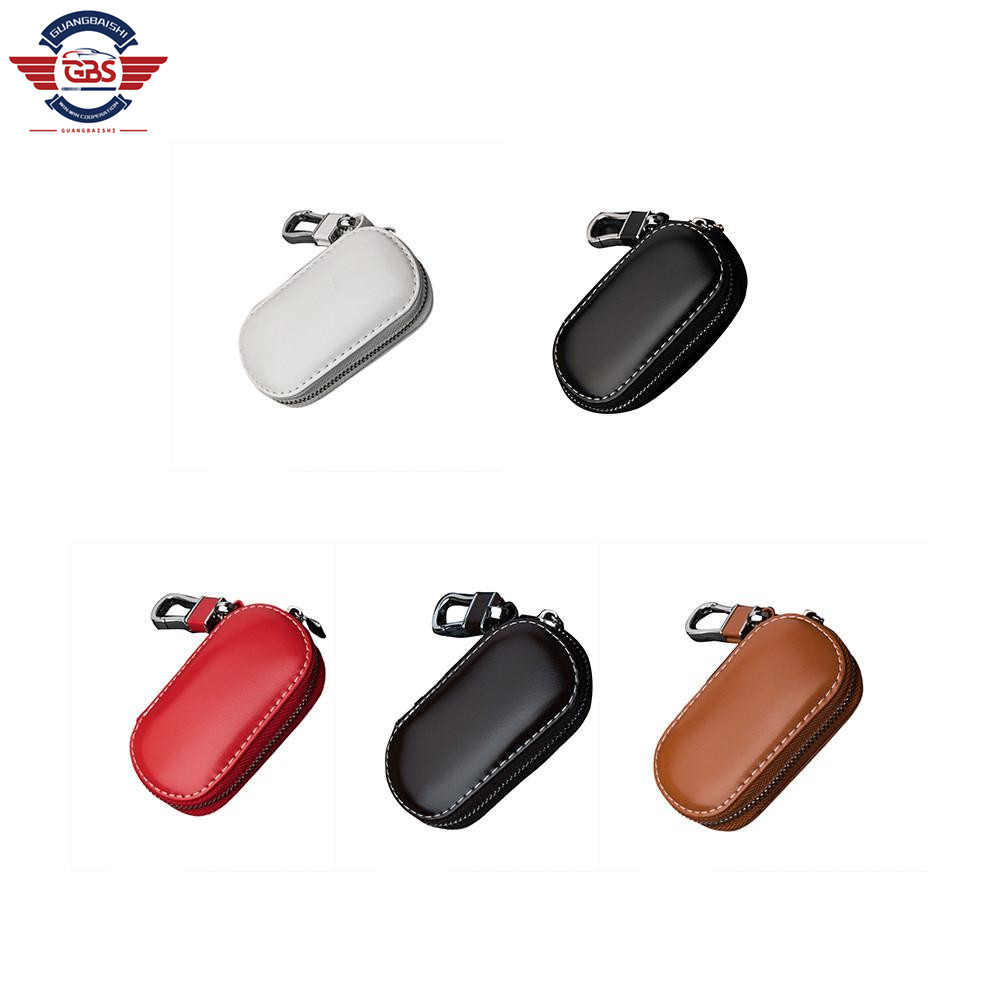 GBS Leather Car Key Cover for BMW G30 - Keychain Bag, Key Fob Pouch, Signal Blocker