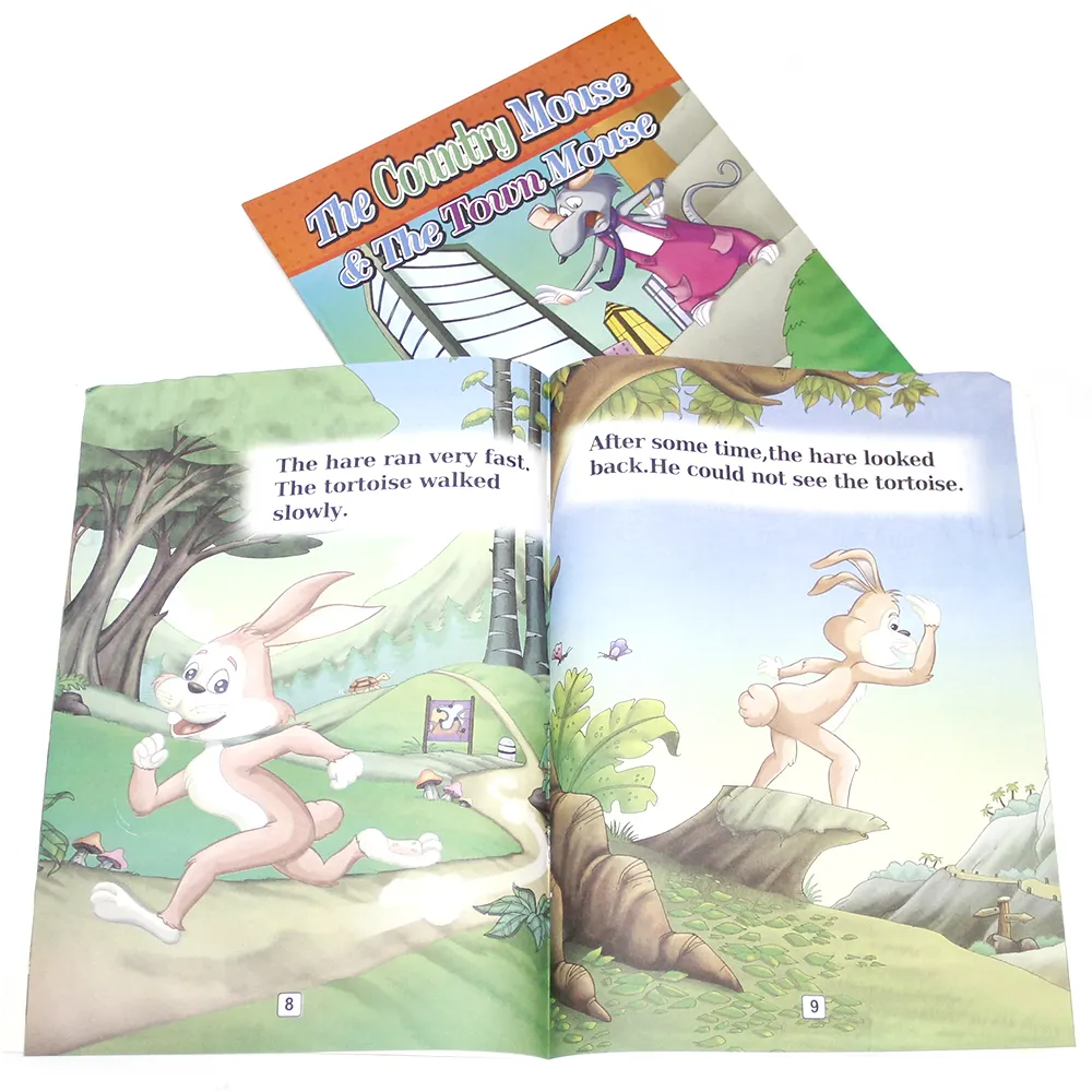 Livros educacionais de contos de fadas infantis, livros eco friendly para educação precoce