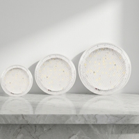 Plafonnier LED rond en aluminium PC avec couvercle en cristal coloré, nouveau design OEM/ODM, éclairage intérieur, 4 watts, 6 watts, SMD RGB