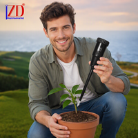 Testeur de pH du sol numérique portable, précision de 0,2 pH, écran LCD, capteur métallique pour l'irrigation agricole