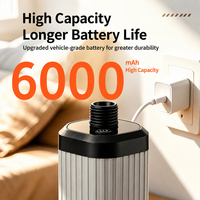 AeroMara Ensemble pompe à eau et douchette portable rechargeable pour extérieur, 6000 mAh, en ABS, pour camping, dortoir, plage, randonnée, voyage