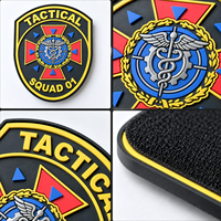 Patch PVC 3D personnalisé en relief, logo surélevé, badge en caoutchouc souple, imperméable et durable pour vestes, vêtements et tenues d'extérieur