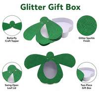 Boîtes d'emballage en carton scintillant de qualité supérieure pour bonbons et chocolats de fête avec fenêtre, boîte cadeau rigide personnalisée de luxe