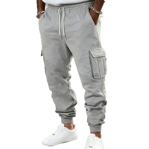 Pantalon cargo multi-poches pour homme personnalisé, pantalon en toile élastique uni, style décontracté, taille mi-haute - Product Image 6