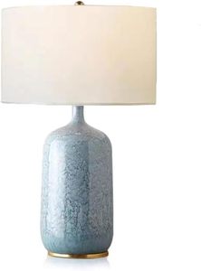 <span class=keywords><strong>Lampe</strong></span> de table en céramique moderne <span class=keywords><strong>SIMIG</strong></span> avec abat-jour en tissu, <span class=keywords><strong>lampe</strong></span> de lecture LED pour la décoration de la maison, <span class=keywords><strong>lampe</strong></span> de bureau originale pour le salon, la chambre à coucher - Product Image 2