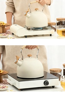 2.5 lít thép không gỉ trà ấm, cấp thực phẩm stovetops Tea Pot với xử lý Loud huýt sáo cho trà - Product Image 3