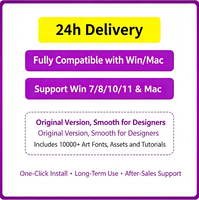 Instalasi Paket Perangkat Lunak CDR 2026/2025/2024 X4 X7 X8 X9 Tutorial CorelDRAW Kompatibel dengan /Mac