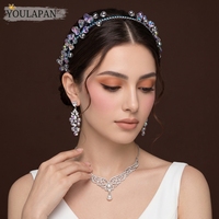 YouLaPan – bandeaux de mariage élégants pour mariée, tissés à la main, colorés et magnifiques, accessoires pour cheveux pour femmes, pour banquets et soirées dansantes, YXA137