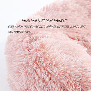 Herstellung Pet Zubehör Katze Waschbar Große Donut Runde Plüsch Sofa hund Luxus Rest verbesserte Schlaf Faux Pelz Hund Bett - Product Image 5