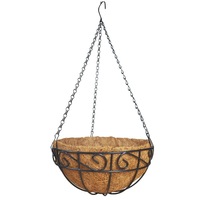 Prix usine circulaire fer cocotier Pot de fleur panier suspendu vêtements de noix de coco panier de fleurs panier suspendu