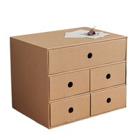 Wholesale Custom Kraft Paper Drawer Box Office Desktop Storage Box Student Document Storage File Storage Box