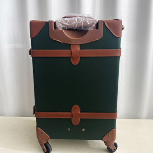 Ceinture de voyage coréen rétro femmes bagages à roulettes ensembles vintage Spinner ABS étudiants sac de voyage en cuir Pu cabine valise sur roues - Product Image 1