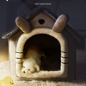 Casa de gato plegable para interior e invierno, tienda de casa para mascotas cálida y acogedora, cojín nido para <span class=keywords><strong>Chihuahua</strong></span>, cesta de productos para mascotas extraíbles - Product Image 6