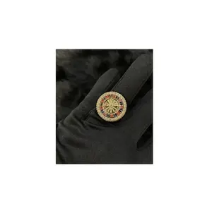 แหวนนิ้วฮิปฮอปสีทองแท้14ตันประดับเพชรแท้สำหรับงานปาร์ตี้ของผู้หญิงและงานแต่งงานเครื่องประดับแฟชั่นราคาไม่แพง - Product Image 1