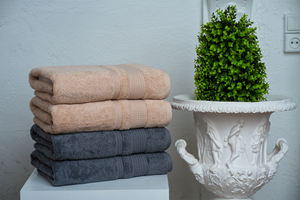 Elegante Dobby Stripe Hotel-Toallas de algodón orgánico Premium - Product Image 4