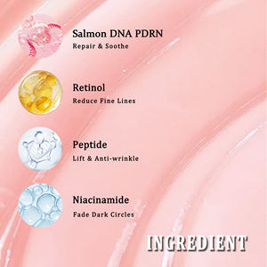 Крем для глаз под заказ для темных кругов против морщин неровного оттенка кожи тонких линий лосося DNA Pdrn розовый крем для глаз - Product Image 3