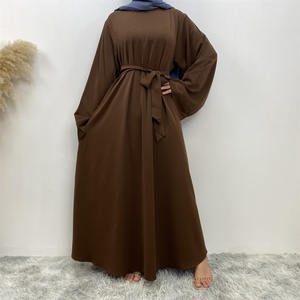 6394# Super Best Sale Classic Abaya <b>Dress</b> Back Zipper With Belt Casual Versatile Simplicity <b>Eid</b> Ramadan Kaftan Women <b>Dress</b> - Product Image 3