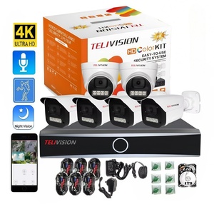 Hot Selling Zeer Heldere 3mp Camera Kleur 4K Audio 4 Buiten 2 Indoor 1Tb Mobiele Netwerk Monitoring Ahd 6 Camera Systeem - Product Image 1