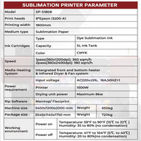 Precio de la industria de gran formato 1,8 m 8 cabezales I3200 Impresora de inyección de tinta de sublimación digital Nueva máquina de impresión de tela para textiles