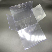 Boîte en plastique transparente de PVC avec le ruban pour l'emballage de cadeau avec la base élégante de carton