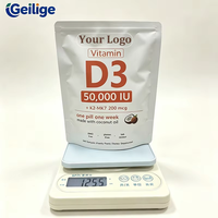 En stock OEM 240 gélules de vitamine D3 50000 UI + K2-MK7 200 mcg, gélules à l'huile de coco, complément alimentaire à prendre hebdomadaire, non-OGM