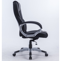 Chaise de bureau administrative ergonomique en cuir avec rotation à 360 degrés et hauteur réglable