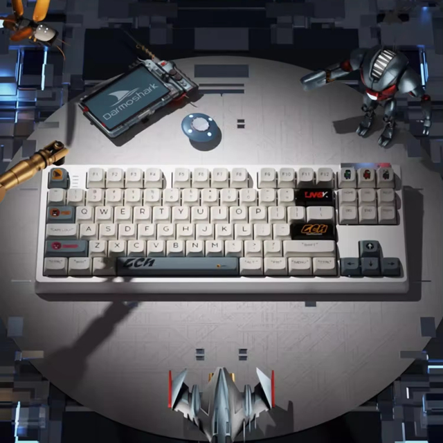 Darmoshark K6 Mechanical Keyboard Wireless 2.4g The Third Mock Examination 87 Key Hot Plug Rgb Backlight Game Keyboard