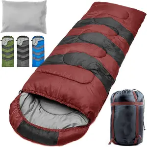 SACO de dormir ขายดี4ฤดูกระเป๋าแคมป์ปิ้งแบบพกพากันน้ำในฤดูหนาว-4ถุงนอนสำหรับในร่มกลางแจ้ง