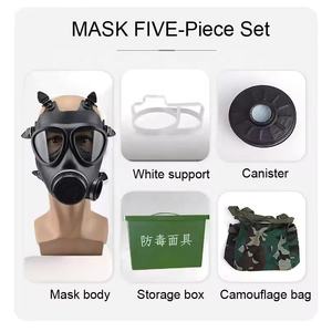 CE CBRN Silicone Industrial Panorama Respirador Reutilizável ABEK Filtro Químico Anti Tóxico Nuclear Full Face Máscara de Gás para Fumaça - Product Image 6