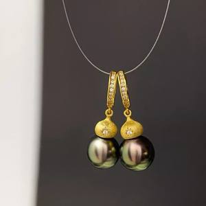 22642 Plateau vide en argent S925 pour accessoires de perles DIY, avec perles rondes de 9-13 mm et fermoir d'oreille mat pour la création de boucles d'oreilles - Product Image 2