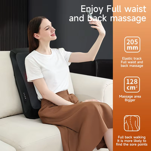 Shiatsu <span class=keywords><strong>Back</strong></span> <span class=keywords><strong>Massager</strong></span> com Massagem Percussão Calor Massagem Costas Sem Fio para Alívio da Dor Tecido Profundo 4D Massagem Amassar - Product Image 3