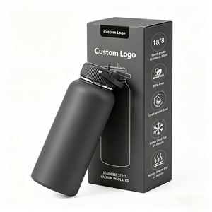 Bouteille d'eau en acier inoxydable à double paroi isolée sous vide, sans BPA, avec logo personnalisé, pour boissons chaudes et froides, idéale pour l'extérieur - Product Image 2