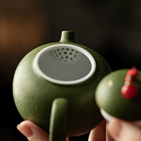 Théière en céramique mate de haute qualité avec des paillettes dorées, théière traditionnelle chinoise en porcelaine Kung Fu, théière avec poignée et filtre