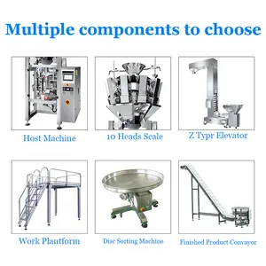 Tam otomatik elektronik tartı granül ambalaj pirinç/şeker/buz küpleri tahıl patates Chip tartım ve paketleme makinesi