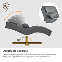 Cama de lujo para extensión de pestañas faciales, muebles de salón de belleza, cama de belleza curva, mesa de masaje cosmético, cama de