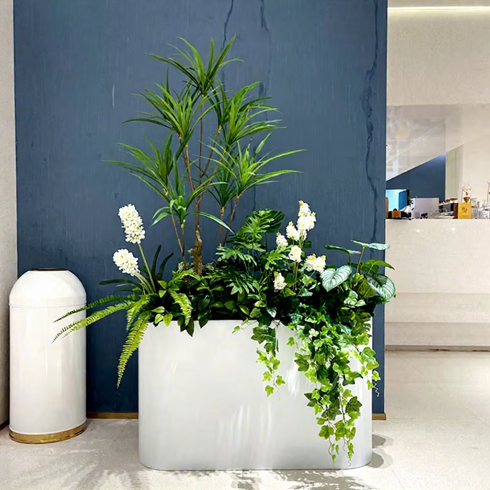 5#Verde, bianco, giacinto, albero di orchidee pendenti.