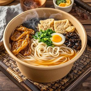 Custom Print Biodegradable Waterproof Soup <b>Container</b> Paper Bowl Craft Paper Bowl Salad Bowl - Product Image 5