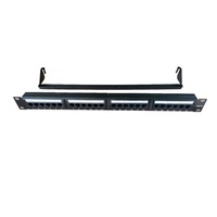 Panel Data dudukan Panel Patch, rak bar belakang 19 "1U 2U 24 Port 48 Port Cat6 UTP dengan rak belakang