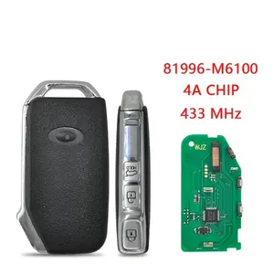 3 Buttons Smart Remote Car Key Shell With 4AChip 433MHZ 81996-M6100/81996-Q2000 For Kia Sportage K5 Forte Smart Control Card