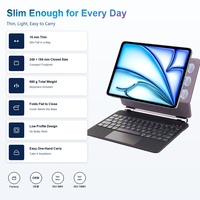 Casing Keyboard Trackpad Multi Touch untuk iPad Pro 11 Inch, Folio Magnetik dengan Lampu Latar, Pelindung Tablet, Logo Dapat Disesuaikan