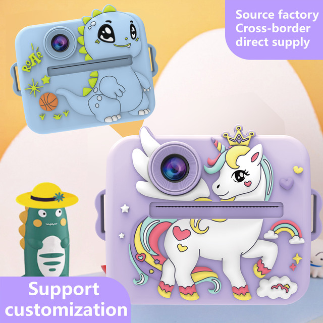 2026 New 1080P Kids Instant Print Camera Dual Lens Screen Portable Thermal Printer Cam for Children Gift OEM