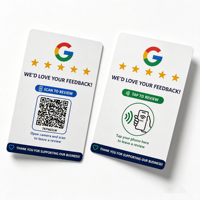 Google Bewertungskarte NFC PVC CR80 QR-Code Tragbare Kundenfeedback-Karte für Empfangspersonal Verkaufsteam Geldbörsen-Ausweishalter