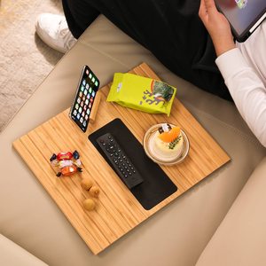 Usine Directe Pliable Canapé <span class=keywords><strong>Plateau</strong></span> 360 Tournant Support de Téléphone Canapé Bras Table <span class=keywords><strong>Bambou</strong></span> Canapé Bras <span class=keywords><strong>Plateau</strong></span> Table pour Canapé Flexible - Product Image 2