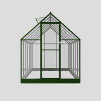 Serre multi-travées en polycarbonate extérieur durable Taille de bricolage avec cadre en métal Assemblage facile pour la culture de fleurs pour les jardins