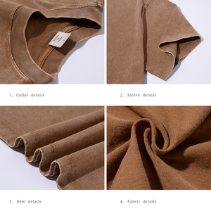 T-shirt personnalisé avec logo, effet délavé, 100% coton, unisexe, respirant, surdimensionné, style vintage - Product Image 6