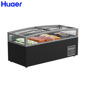 Chất lượng cao siêu thị thương mại hiển thị trường hợp mở kính thực phẩm biển đảo frezer tủ lạnh sâu tủ đông - Product Image 1